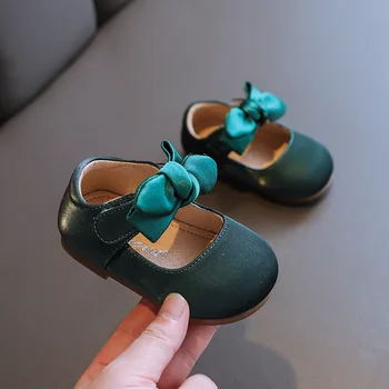 Eu15-25 Bahar Sonbahar Bebek Kız Deri Ayakkabı Bebek Prenses Ayakkabı Toddler İlk Yürüyüşe çocuk Flats Ayakkabı