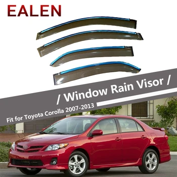 EALEN Toyota Corolla İçin E140/E150 2007 2008 2009 2010 2011 2012 2013 Deflector Aksesuarları 4 Adet / 1 Takım Duman Pencere Yağmur Visor