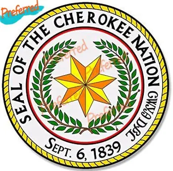 Amerikan Yuvarlak Mühür Cherokee Ulus Çıkartması Motokros Yarışı Dizüstü Kask Gövde Duvar vinil Araba Sticker Kalıp Kesme