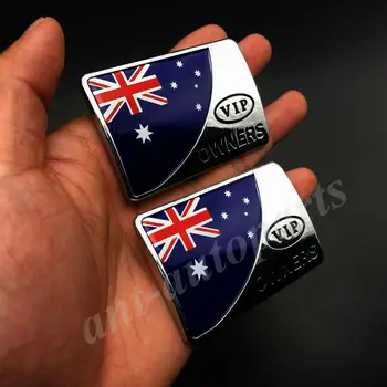 2x Metal Avustralya Avustralya Bayrağı araç amblemi Rozeti Motosiklet Sticker Fairing