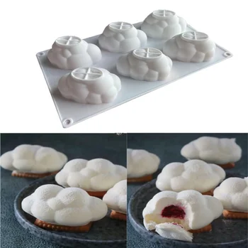 Mutfak Pişirme Araçları Bulut Kabarcık silikon kalıp Tatlı Puding çikolatalı mus Kek DIY Pişirme Dekorasyon Bulut silikon kalıp
