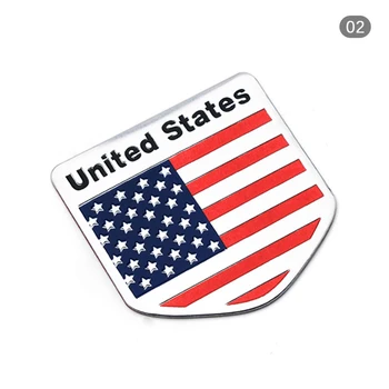 1 adet Kendinden Yapışkanlı 3D Logo Ulusal Bayrak Araba Sticker Çıkartma Rozet Amblemi Alüminyum Araba Sticker Amblem Rozet Çıkartması