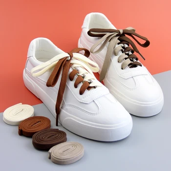 1 Çift Klasik Düz Ayakkabı bağcıkları Hollow Örgülü Ayakabı Kapalı Beyaz Lüks Basit Eğlence Sneakers Unisex Ayakkabı Bağı 27 renkler