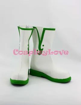 Hoozuki Hiçbir Reitetsu Hakutaku Cosplay Ayakkabı Çizme Custom Made Yeşil Renk Cadılar Bayramı Noel Festivali Için