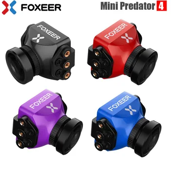 Foxeer Mini Predator 4 FPV Kamera Yarış Drone Mini Camera16: 9/4: 3 PAL/NTSC değiştirilebilir Süper WDR OSD 4 ms Gecikme VS PredatorV3