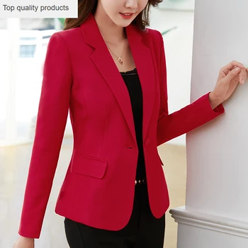 2020 Bahar Blazer Kadın Blazers ve Ceketler Uzun Kollu Şeker Renk Ofis Bayan Takım Elbise İnce Blazer Artı Boyutu 5XL YQ327