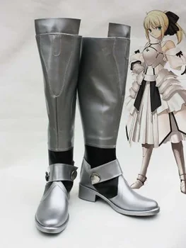 Kader Sınırsız Kodları Cosplay Saber Lily Cosplay Çizmeler Ayakkabı Anime Parti Cosplay Çizmeler Custom Made Kadın Ayakkabı