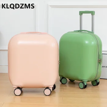 KLQDZMS Macaron Monokrom Bagaj Küçük Taşınabilir Arabası Bavul Kadın Sevimli çocuk Arabası Yeni Moda 18 İnç