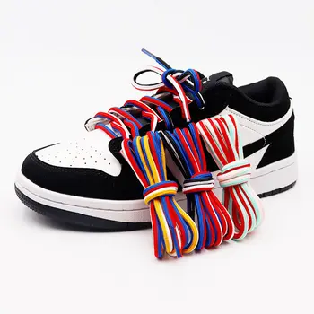 Weiou Dantel Ayakkabı Bağı Giyim 6mm Yarı mamul Kordon Promosyon Hediyelik Eşya Bilezik Dört renkli Makine Dokuma Bant Yuvarlak Halat