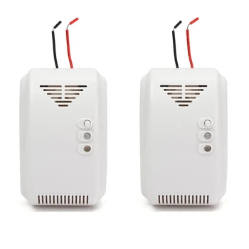 2 Adet 12V LPG Propan Bütan Yanıcı Gaz sızıntı alarmı dedektör sensörü LED Flaş Alarm Sesi Motor Alarmı Ev Güvenlik