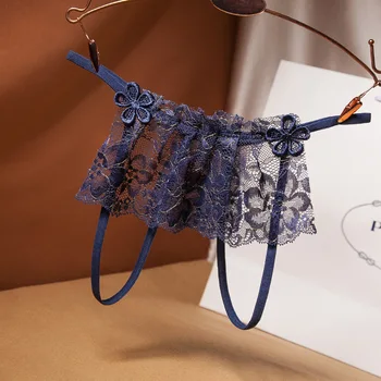 Sanatsal Salıncak Etek Külot kadın Açık Crotch Seksi Dantel Düşük Bel See Through G-string Pantolon Tanga G String Kadın