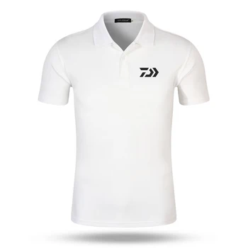 Daiwa Tshirt Marka Yeni Balıkçılık Polo Tee Hızlı Kuru Nefes Spor Açık Erkekler Giyim Balıkçılık Kısa Kollu Üst Balıkçılık Tshirt