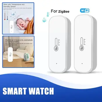 Zigbee Veya Wifi Sıcaklık Nem Sensörü Yaşam App uzaktan kontrol monitörü Ev Çalışması Alexa Yardımcısı B5t9