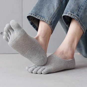 1 Çift Erkek Kadın Ayak Çorap Örgü İçi Boş No Show Çorap Tekne Çorap Ayak Bileği Kısa Çorap Nefes Beş Parmak Çorap Koku geçirmez Çorap