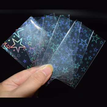 100 adet Büyük Yıldız Lazer Yanıp Sönen Kart Filmi Holografik Idol Fotoğraf Kartı Kollu Tarot VG Ultra Süper Kart Koruyucu