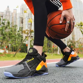 Yüksek üst Nefes Örgü Eğitmenler basketbol ayakkabıları Erkekler Superstar Unisex basketbol ayakkabıları Erkek Moda Sokak Sneakers Gençler için
