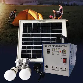 Güneş jeneratör 12 v DC Taşınabilir fotovoltaik paneli lityum pil aydınlatma şarj sistemi entegre makine