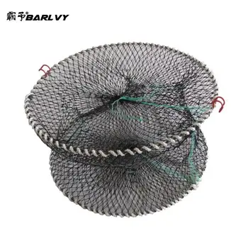 balıkçılık ağları çin balık yengeç tuzak ağ kafesleri karides naylon örgü Otomatik Balıkçılık Kafes Katlanabilir Tuzak Cast Net Katlanır