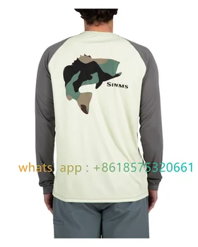 Balıkçılık Gömlek Erkekler Özel Balıkçılık Gömlek Yaz Balıkçılık uzun kollu t-shirt Performans Uv Koruma Balıkçılık Nefes Giyim