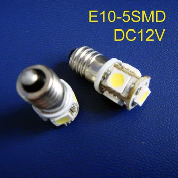 Yüksek kalite 5050 E10 led aydınlatma, 12 V E10 led araba ampülleri, led E10 Sinyal lights12v E10 led Uyarı ışıkları ücretsiz kargo 20 adet / grup
