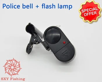 Polis bell + flash lamba Çok SXY Balık BALIK Balık Balık Bell Alarm fonksiyonlu Balıkçılık Alarm Otomatik Balık Alarmı