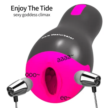 Isıtma titreşimli erkek mastürbasyon kupası yetişkin ürün akıllı ses seks oyuncak gerçek silikon Pussy masaj otomatik elektronik