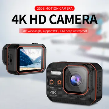 Yeni Ultra HD 4K Spor Kamera Uzaktan Kumanda 2 İnç Ekran Spor Kamera 1080P 60 Fps Su Geçirmez Kask Gitmek Spor Pro Hero 5 Kamera