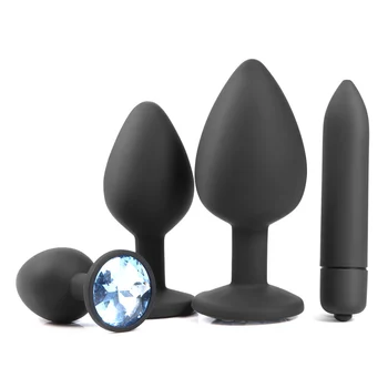 Takı Vibratör Silikon Anal Plug Seks Oyuncakları Kadın için prostat masaj aleti Mermi Vibrador Butt Plug