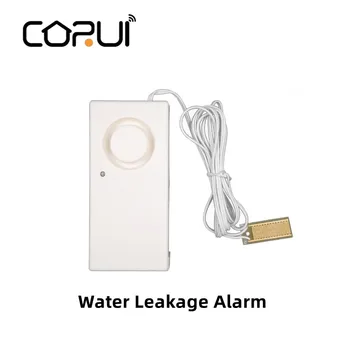 CORUI Su Kaçak alarm dedektörü Bağımsız Su kaçak sensörü Algılama 110dB Sel Uyarısı Ev Alarmı Akıllı Ev Otomasyonu