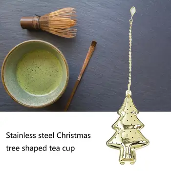 Çay süzgeci pratik genişletilmiş zincir kompakt Mini ağaç şekli gevşek bitkisel demlik çaydanlıklar için