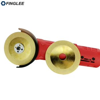 FINGLEE 1 Adet 4 inç Titanyum Kaplama Elektrolize Elmas Testere Bıçağı Kesme Tekerleği taşlama diski Açı Öğütücü İçin