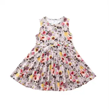Kız Elbise 2019 Yaz Kolsuz Şifon Çocuk Bebek Kız Prenses Parti Vestidos Elbise Elbise Sundress
