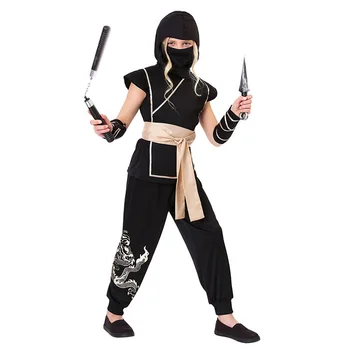 Cadılar bayramı çocuk Günü partisi performans kız Japon Guardian Ninja Cosplay Kostüm çocuk Samuray giyim