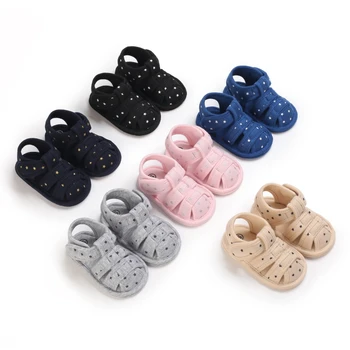 Yenidoğan Bebek Ayakkabıları Erkek ve Kız Yıldız Yaz Rahat Spor Sandalet İlk Yürüyüşe Yumuşak Taban Kaymaz bebek ayakkabısı