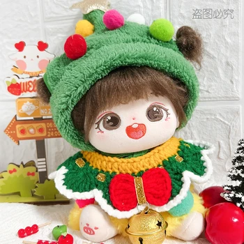 Festivali Serisi Kostüm Orijinal Kawaii Noel Ağacı Takım İçin 20 cm Peluş Dolması Pamuk Bebek Kıyafet Oyuncak Cosplay Noel hediye