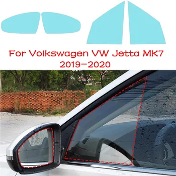 Araba dikiz aynası koruyucu film Anti Yağmur Sis Su Yağmur Geçirmez Yan pencere filmi Volkswagen VW Jetta MK7 2019 2020 2021
