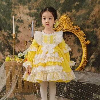 2022 Bahar Yeni Lolita çocuk Etek Kız Prenses Dantel Etek Şal Etek İspanyol Etek