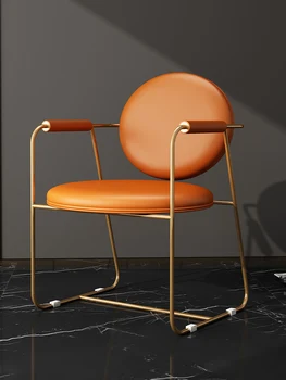 Italyan minimalist yemek sandalye ışığı lüks yemek sandalyesi İskandinav ev basit postmodern boş sandalye satış koltuğu