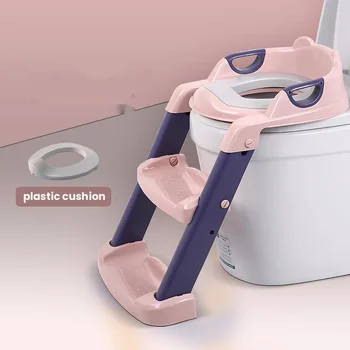 Yeni çocuk Bebek Lazımlık tuvalet eğitimi koltuğu Lazımlık Bebek Tuvalet Koltuğu Ayarlanabilir Merdiven Bebek Tuvalet Eğitimi Katlanır Koltuk