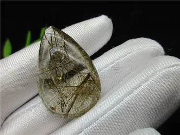 Nadir Doğal Mineral Kuvars Rutilated Rutil Numune Çakra Kolye Kaya Taşlar Altın Saç Kuvars Kristal Koleksiyonu Hediye