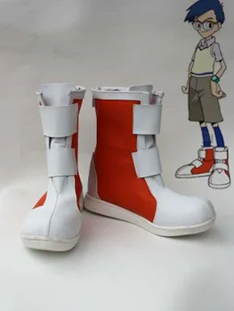 Digimon Macera Joe Jou Kido Kısa Cosplay ayakkabı Botları Yetişkin erkek Cadılar Bayramı Partisi Cosplay Çizmeler Custom Made